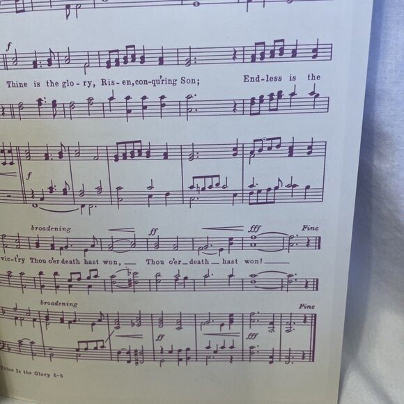 Thine Is The Glory S.A.T.B. Piano Sheet Music Handel Montgmery 1974 Singspiratio - Picture 6 of 7